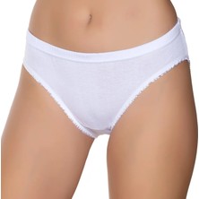 Gümüş 6011 12'li Kadın Ribana Reçme Bel Fırfır Paça Bikini