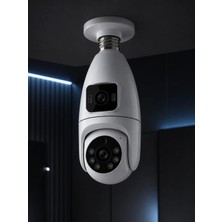 Palmira Demir Çift Lens Wi-Fi Ampul Kamera ve Mobil Kontrol Yüksek Çözünürlüklü