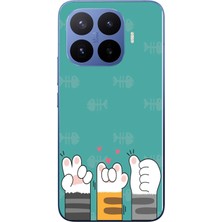 Le Balvo Xiaomi 17T Pro Uyumlu Kedi Patileri Baskılı Silikon Kılıf
