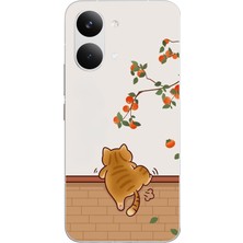 Le Balvo Poco X8 Pro Max Uyumlu Kedi Tırmanıyor Baskılı Silikon Kılıf