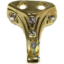 Selfbuysell Moda Taşlı Ahşap, Mdf, Sunta Sandık Ayağı, Kutu Ayak 2,5 cm - Sarı