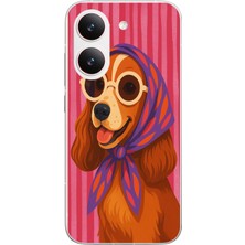 Le Balvo Poco X8 Pro Uyumlu Gözlüklü Köpek Baskılı Silikon Kılıf