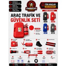 Zımbırtıcı Trafik ve Ilk Yardım Seti Tüvtürk Onaylı Yeni Mevzuata Uygun (Siyah)
