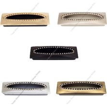 Gürçay Hırdavat Sıralı Taşlı Gömme Çekmece Kapak Kulpu 96MM Inoks