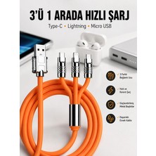 MiraLive Android ve Ios Uyumlu 180 Derece Type-C Şarj Kablosu Yeni Nesil