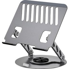 OEM Macbook ve Laptop Standı 360 Derece Dönebilen Boyutu Ayarlanabilir Alüminyum Alaşım Ergonomik Tasarım Bilgisayar Tutucu (Bilgisayar Standı)
