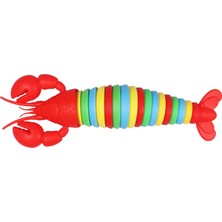 OEM 3D Istakoz Duyusal Oyuncak, Yüksek Simülasyon 3D Baskılı Istakoz Parmak Ucu Oyuncak Oynamak Için Sevimli Renkli (Kızıl Kafa)
