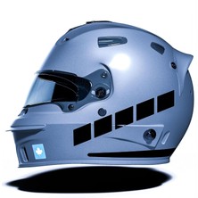 OEM Sticker Usta Motosiklet Kask Reflektif Folyo Sticker 00010 Siyah 17X13 cm