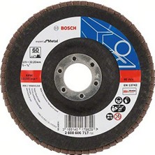 OEM Professional Dıy Yelpaze Taşlama Diski (Açılı Taşlama Makineleri Için Farklı Malzemeler, Bombeli Model, Granülasyon 60) 2608606717 Ç=125 x 22,23 mm