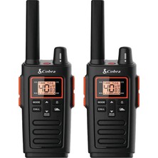 OEM RX380 Walkie Talkies - Şarj Edilebilir, 40 Önceden Ayarlanmış Kanal, Uzun Menzilli 8 Km Iki Yönlü Telsiz Seti (2'li Paket), Siyah
