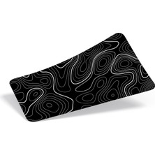 OEM 90X40 cm Xxl Gaming Mouse Pad [high Density Hybrid Kumaş] [kaymaz Taban] [yüksek Çözünürlüklü Baskı] Fare Altlığı Oyuncu Mousepad (Siyah Izohips)