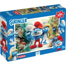 OEM Şirinler Lisanslı 200 Parça 33X48CM Çocuk Puzzle Yapboz Serisi