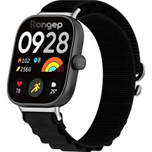 OEM [travel Loop] Xiaomi Redmi Watch 6/5/4/mi Band 10 Pro/9 Pro/8 Pro ile Uyumlu Kordon Rahat ve Konforlu Mi Band 10 Pro Kordon Terletmeyen Kumaşlı Redmi Watch 6 Kordonu (Alpine-Siyah)