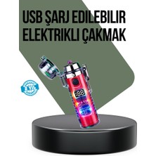 Aslanoğlu Store Güç Göstergeli Şarjlı Fenerli USB Elektrikli Çakmak