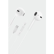 OEM Type-C Mikrofonlu Kulaklık Stereo Earphone Kablolu Kulaklık Beyaz Kulakiçi Kulaklık