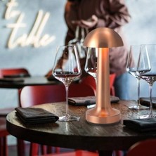 Yemek Masası Lambası Şarjlı Otel Restoran Cafe Masa Lambası Dimmerli Dekoratif Abajur Cata Lizbon Dokunmatik Sunum Lambası 3 Kademeli Işık Modu Restaurant Masa Üstü Lamba