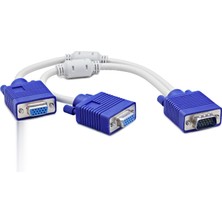 Aslanoğlu Store VGA Y Çoklayıcı Kablo 2 Çıkışlı 30 cm HDX7753