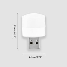 OEM Güncelçarşı Mini USB LED Işık, 1W Enerji Tasarruflu, Gece Aydınlatma, Rehber Gece Lambası, Kitap Okuma Lambası Işığı, Küçük Yuvarlak Işıklar (6 Adet)