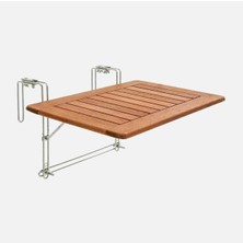 OEM Diana Katlanır Ahşap Balkon Masası Kahverengi