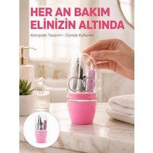 Aslanoğlu Store Tırnak Bakım Manikür Pedikür Seti 4 Parça Pembe Pratik Günlük Kullanım Yeni Nesil