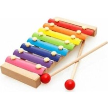 OEM Eğitici Ahşap Ksilofon 8 Nota 8 Ton 25 cm 8 Tuşlu Sesli Selefon-Ksilifon Oyuncak