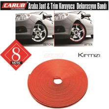 OEM Araba Jant Fitili Lastik Jant Trim Bandı 8 Metre Kırmızı