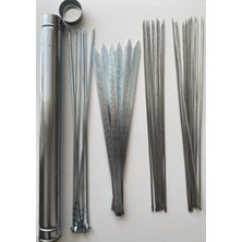 OEM Mobilreyon Mangal Seti 55 cm - 6 Adana Kebap Şiş,6 Patlıcan Şiş,10 Ciğer, 10 Kuşbaşı, Şiş Kabı