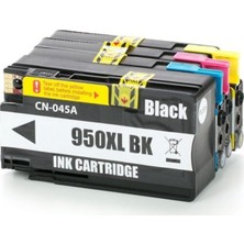 OEM Photo Print Hp Officejet Pro 8600 8610 CN045AE 950XL Bk -951XL C-951XL M-951XL Y Muadil Kartuş 4'lü