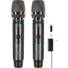 OEM Kablosuz 2’li Mikrofon Sistemi + Çift Kanallı Alıcı - 2MFS01S