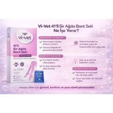 OEM Vi-Vet Pudralı Sir Ağda Bant Seti, Hassas Ciltler Için, 41 Parça, Vücut, Yüz ve Koltuk Altı Bandı, Temizleme Mendili Dahil