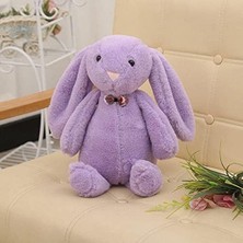 OEM Uyku Arkadaşım Papyonlu Uzun Kulak Bunny Peluş Tavşan 65 cm (Mor)