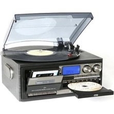 OEM Nostaljik Siyah Pikap Kaset CD Çalar Bluetoothlu Kumandalı Radyo Mp3 USB 33-45-78 Lik Plakla