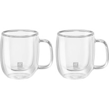 OEM Sorrento Çift Camlı Kulplu 2'li Espresso Bardak Seti, 80 ml