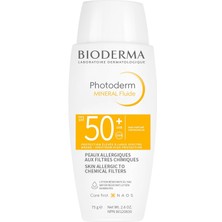 OEM Photoderm Mineral Fluid SPF50+ Çok Hassas Ciltler Için Çok Yüksek Korumalı Yüz, Vücut Güneş Kremi 75 gr