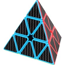 OEM 3x3 Piramit Hız Küp Karbon Fiber Etiket Bulmaca Küp 3X3X3 Hız Küp Üçgen Sihirli Küp Bulmaca Oyuncak Sihirli Küp Bulmacalar