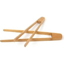 2'li Doğal Bambu Mutfak Maşası Seti (30 Cm) - Güvenli Tost, Sunum ve Salata Maşası