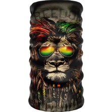 OEM Bebo Store Extreme Spor Motor ve Bisiklet Kullananlara Özel Desenli Buff Boyunluk Bandana Balaklava - LION-162