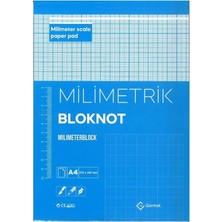 OEM A4 Milimetrik Defter Mavi Bloknot 30 Yaprak 1 Adet Çizim Meslek Liseleri Meslek Yüksek Okulu Moda Tasarım