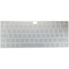 OEM Huawei Matebook 14 / D14 / D15 / 16 Uyumlu Silikon Klavye Koruyucu – Şeffaf Yazısız Tasarım, Türkçe Q ve Uk Iso (Ters L Enter) Klavye Düzeni Uyumlu, 2019–2023 Modeller Şeffaf