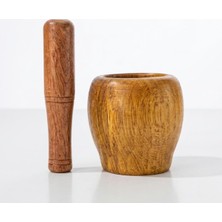 OEM Ahşap Sarımsak Ezici Seti, Doğal Renk, 10 cm Yükseklik, 9 cm Üst Çap, Mutfak Kullanımı