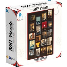 OEM 500 Parça Puzzle Şehirde Bir Akşam Insanların Dünyaları