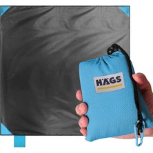 OEM Cep Yer Örtüsü, Piknik Örtüsü Kamp Matı, Plaj Yer Örtüsü, Su Geçirmez, Kum Tutmaz, Hızlı Kurur, Hafif, Zemin Örtüsü Outdoor Açık Hava Kamp Yürüyüş Seyahat Için - El Askılı - 150-150CM - Mavi