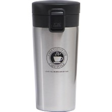 OEM Kilitli 304 L Çelik Gri 500 ml Kahve Termos Mug CIN406GR