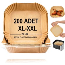 OEM Airfryer Pişirme Kağıdı,xl-Xxl Büyük Boy, Kare, 200 Adet Hava Fritöz Parşömen Fırın Kağıdı Tek Kullanımlık Kağıt Fırın Fritöz Pişirme Kızartma Tavası Için Uygun 20CM
