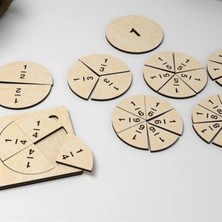 Wood Story Woodstory Ahşap Kesirleri Öğreniyorum Eğitici Montessori Yapboz