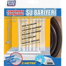 OEM Duş, Kapı Eşiği, Mutfak Tezgahı Etrafı Su Kesici Bariyer Siyah - 2 Metre