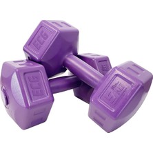 OEM Ecgspor 5 kg Dambıl Seti 5 kg x 2 Adet Toplam 10 kg Ağırlık Seti Mor