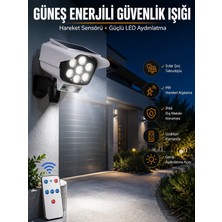 AyrStore Solar Lamba Kamera Görünümlü Duvar Lambası Dönebilen Bahçe Aydınlatması