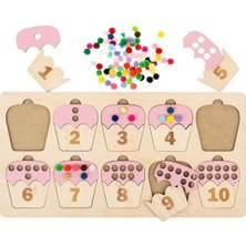 Wood Story Woodstory Montessori Eğitici Pasta Şekilli Yapboz Sayı Tahtası