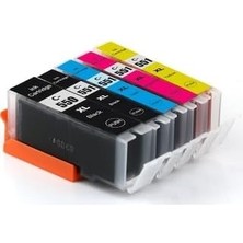 OEM Canon Pixma İX6850 ile Uyumlu 550XL-551XL Kartuş Set 5 Renk Takım Muadil Yüksek Kapasite
